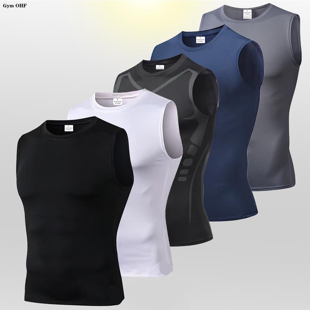 Sleeveless Undershirt - Canottiere a compressione da uomo Allenamento
