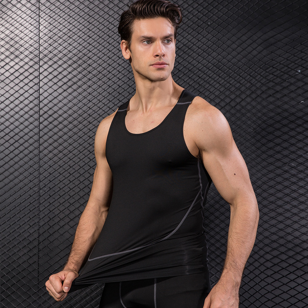 Uomo nero Sport Skinny Vest st - T Shirt Tight Fit recensione e prezzo